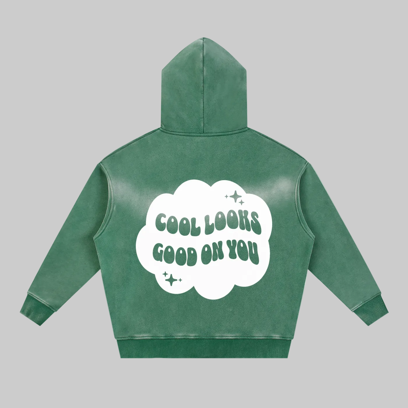 Green Sunfade Zip-Up Hoodie