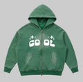 Green Sunfade Zip-Up Hoodie