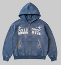 Haze Blue Sunfade Zip-Up Hoodie