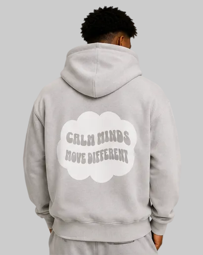 Light Gray Sunfade Zip-Up Hoodie