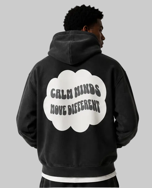 Black Sunfade Zip-Up Hoodie