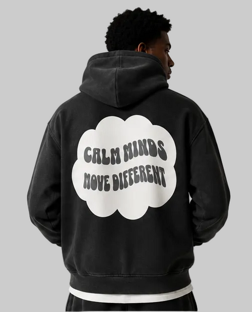 Black Sunfade Zip-Up Hoodie