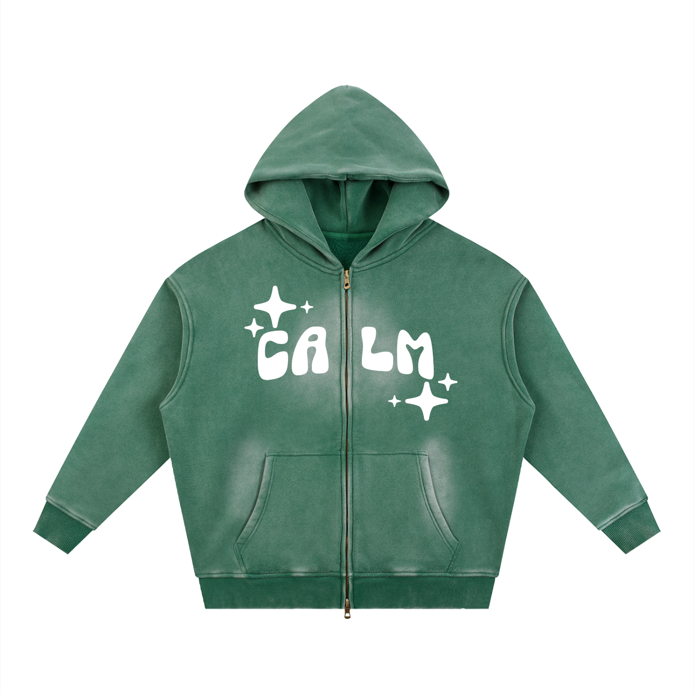 Calm Sunfade Zip-Up Hoodie